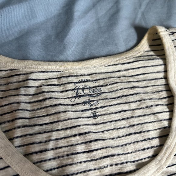 J. Crew slub cotton striped pocket tank top Medium $49.50 - Picture 2 of 3